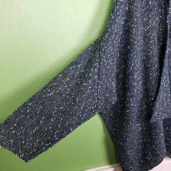 Lane Bryant NWT Women's Draped Blue Silver Open Cardi Shrug Jacket Size 26/28 - Picture 3 of 13